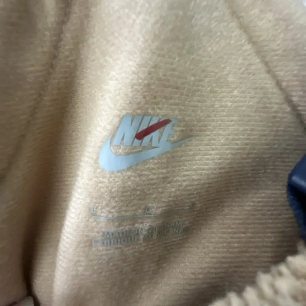 Nike Overalls Kids Large Tan Sherpa Fleece Bib Outdoor Casual Activewear Gorp